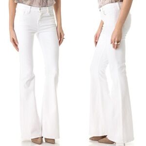 NWT J Brand White Valentina High Rise Flares